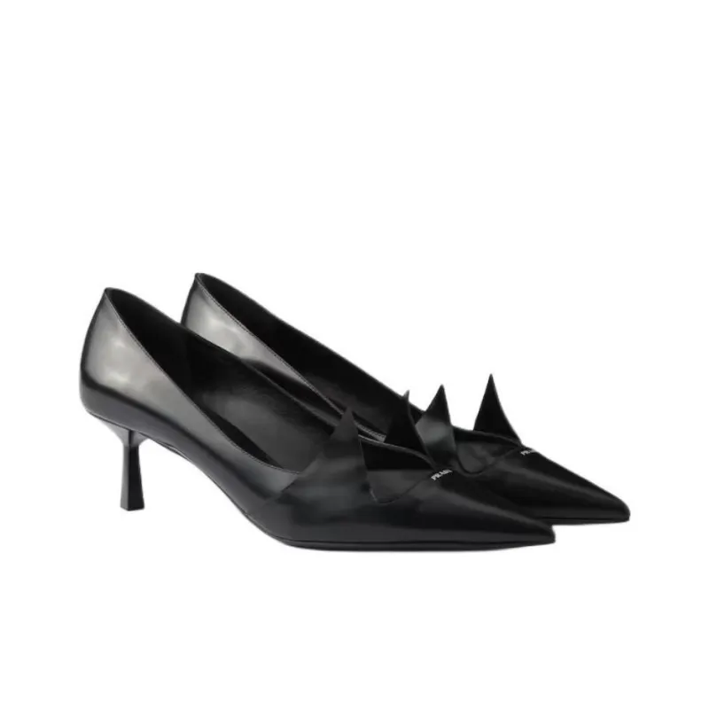 PRADA Slim Heel High Heels 5.5cm Women's Black-2