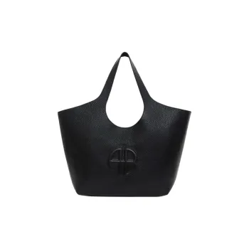 Anine Bing Cow Leather Tote Bag, Shopping Bag, Handbag Medium Size Women's Black