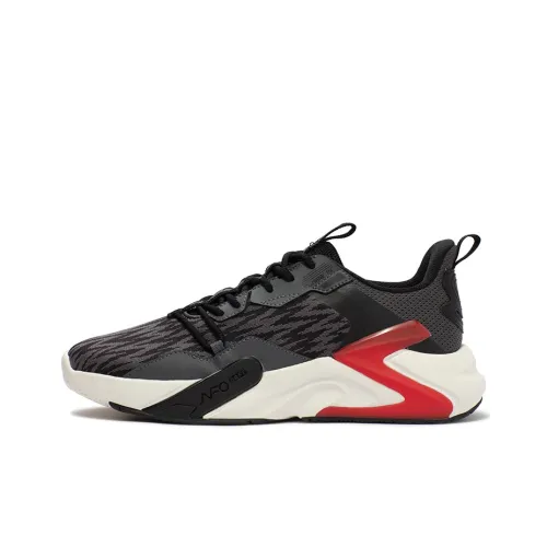 361° Anti Slip And Wear Resistant Breathable Low Top Casual Shoes Men's Black Red
