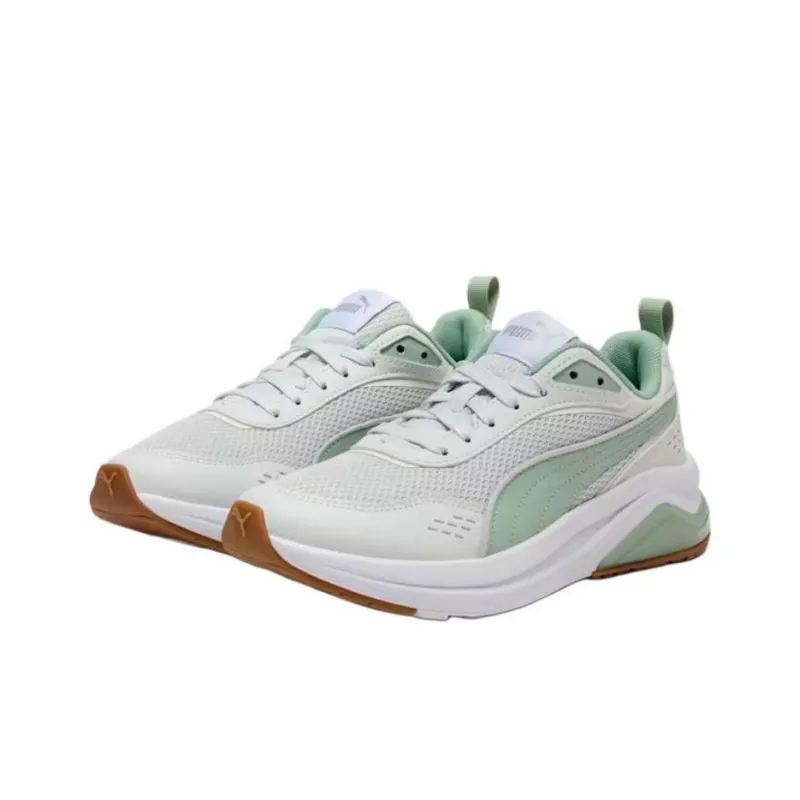 PUMA Amplifier Shock Absorbers Low Top Tennis Shoes Women's Gray Green-2
