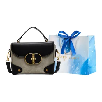 ROUNDOT PU Crossbody Bag Women's White/Black/Blue/Coffee
