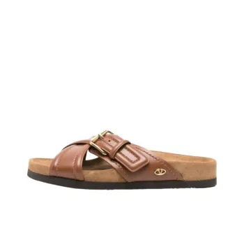 Valentino Rubber Sole Slip Resistant Slide Slippers Women's Brown