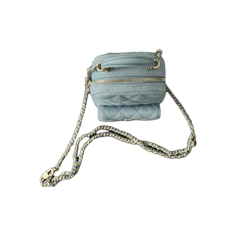 CHANEL Denim Backpack Regular Women's Blue-5