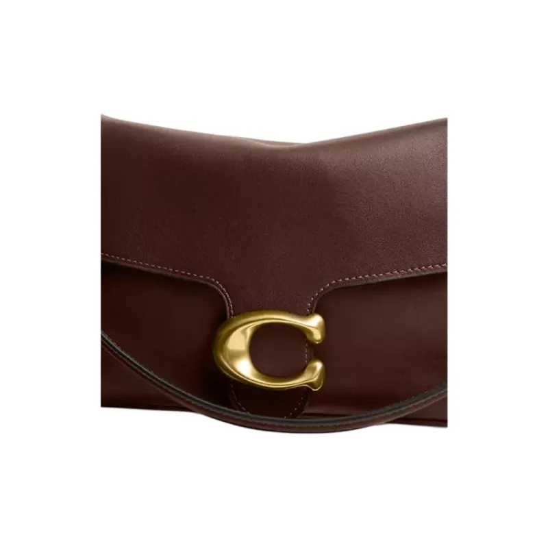 COACH Tabby Leather Shoulder Bag Medium Size Women's Maple-5