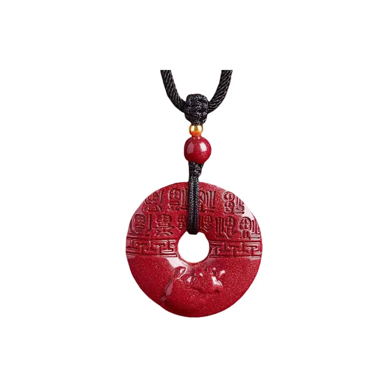 Lingxiang Yurun Cinnabar Necklaces Unisex-17