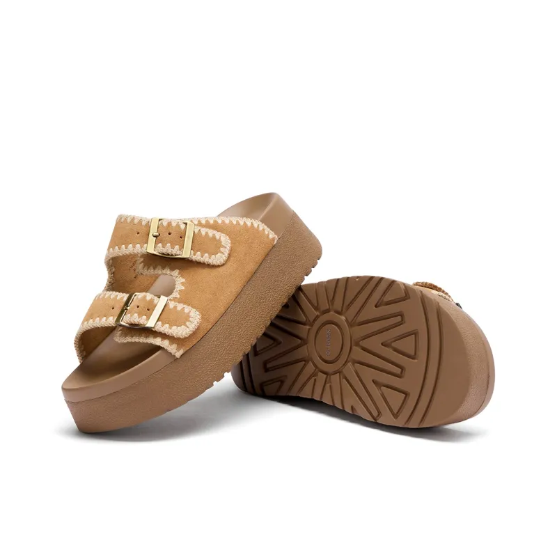 Hotwind Biscuit Boken Collection Slip Resistant Abrasion Resistant Slide Slippers Women's-8