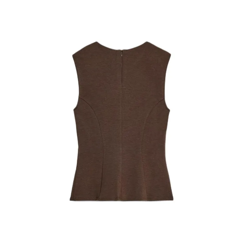 ZARA T Shirt Women's Dark Brown-1
