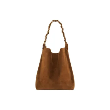 SAINT LAURENT Calfskin Shoulder Bag Women's Warm Caramel Cognac