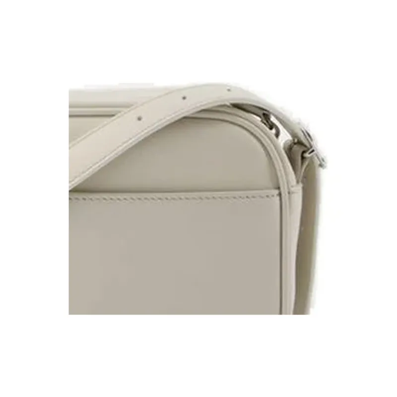 COURREGES Leather Shoulder Bag, Crossbody Bag Regular Women's Gray-4