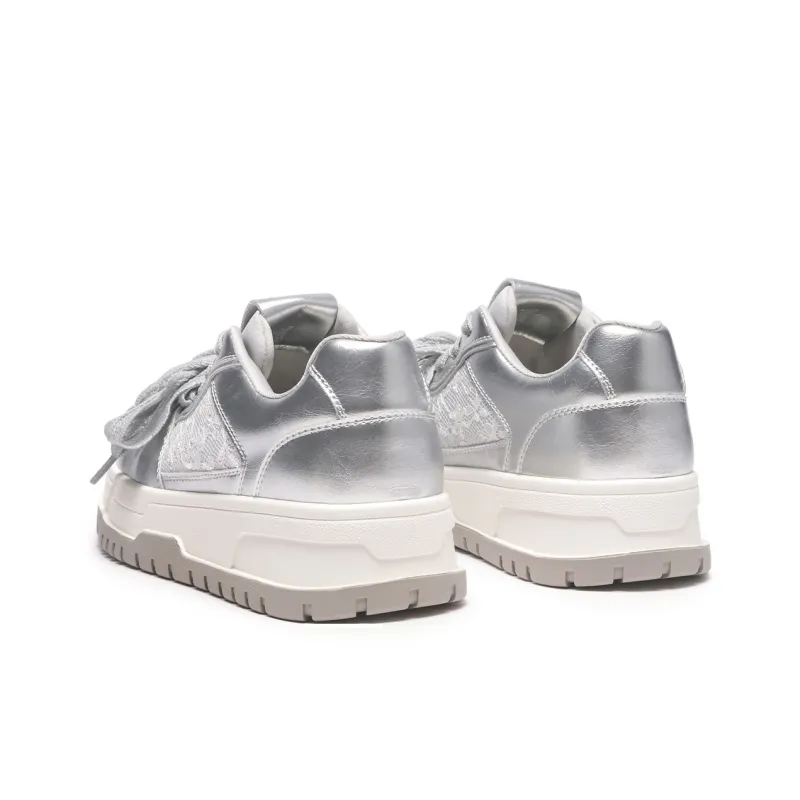 Hotwind Cream Lace Series Height Increasing Low Top Skateboard Shoes Women's-8