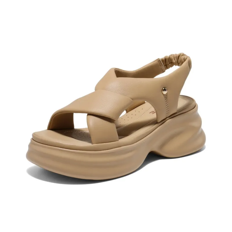 BELLE Beach Sandals Women's Ecru/Apricot-5