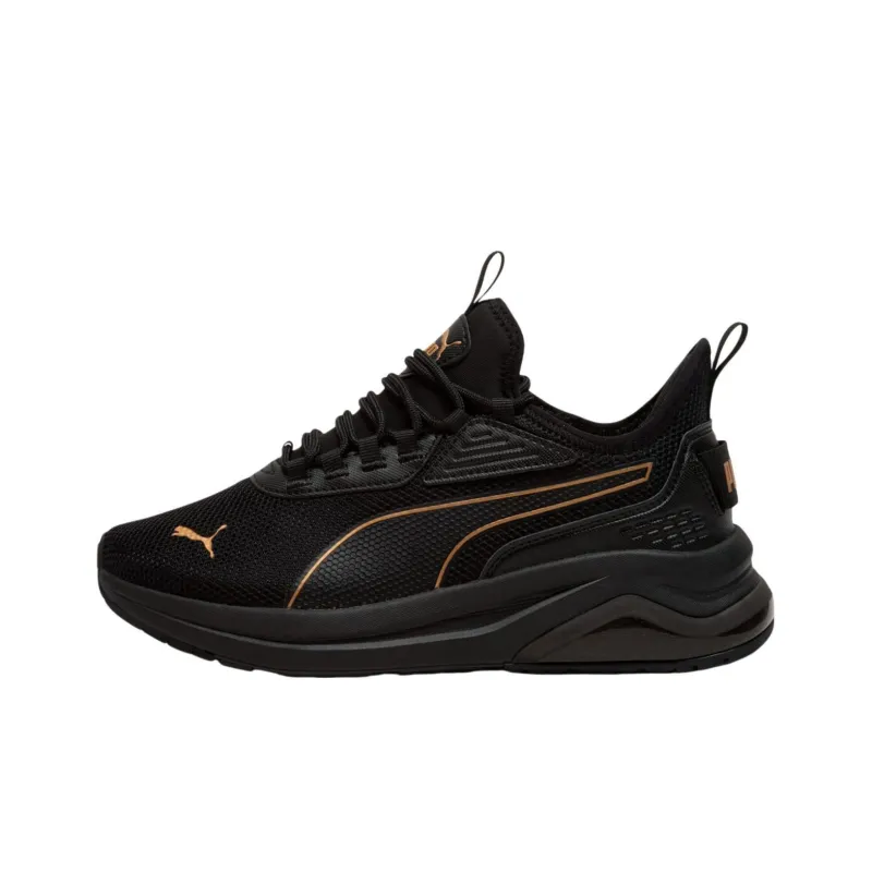 PUMA Amplifier Anti Slip Wear Resistant Low Top Casual Shoes Women's Black Gold-0