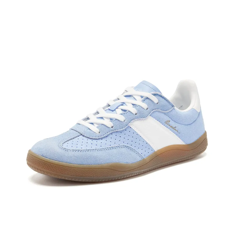 QIAODAN Wave German Army Trainers Abrasion Resistant Slip Resistant Low Top Skateboard Shoes Women's Blue-2