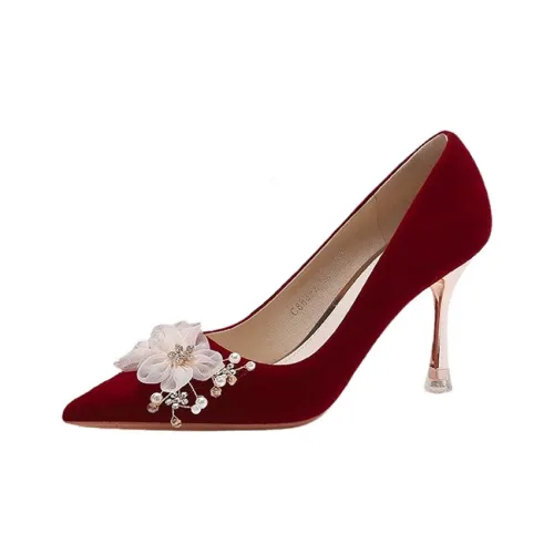 KATHRYN WILSON Slim Heel High Heels Women's Red