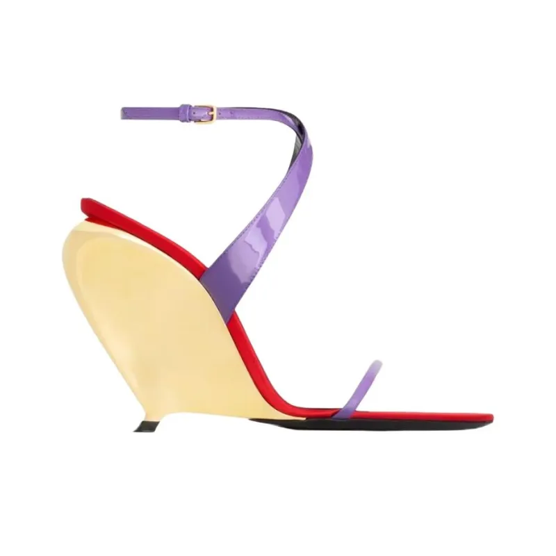 SAINT LAURENT TALLULAH One Strap Sandals 11cm Women's Purple-1