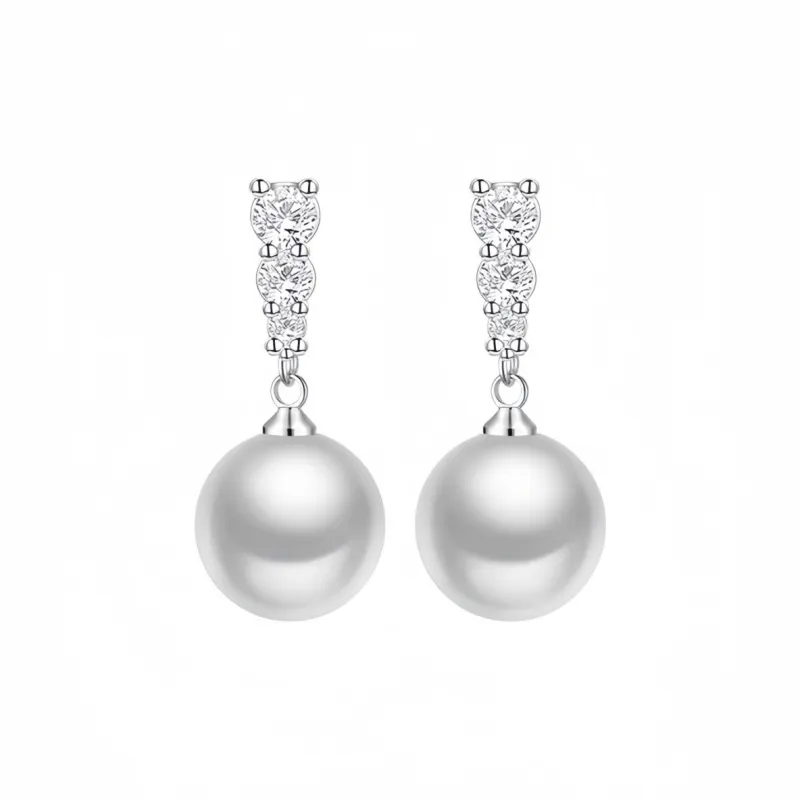 KING OF BLING 925 Sterling Silver Stud Earrings Women's-5