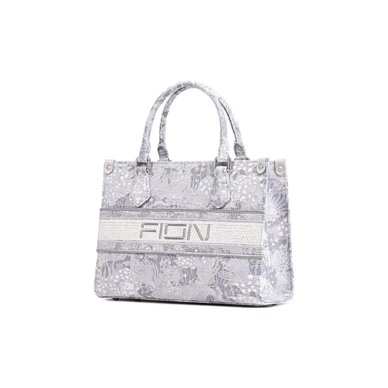 FION Clever Brocade Series Fabric Crossbody Bag, Handbag Medium Size Women's Multicolor-2