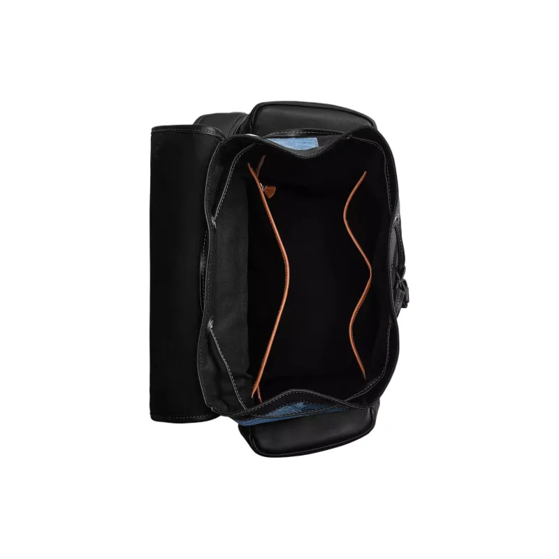COACH Hitch Denim With Calfskin Backpack Tubas Men's Denim Multicolor-3
