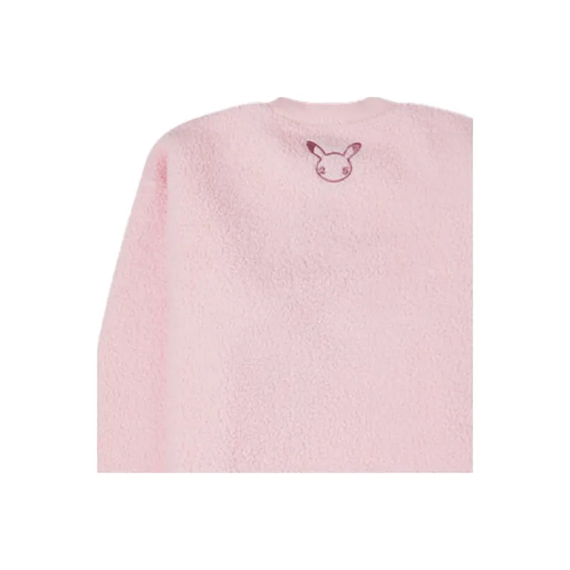 Converse X POKEMON Jigglypuff Sherpa Crewneck Sweatshirt Pink-3