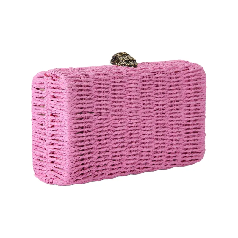 Kurt Geiger London Raffia Clutch Women's Pink-1