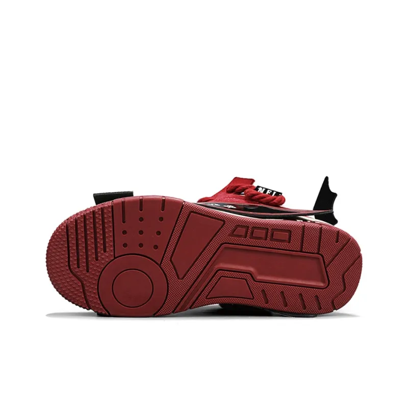 NFL TR Skate New Orleans Saints Coverage Anti Slip And Wear Resistant Low Top Skateboard Shoes Unisex Black Red-5