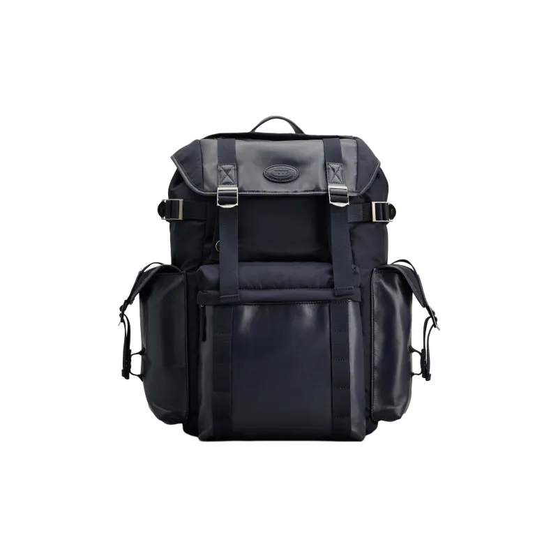 TOD'S Fabric With Leather Backpack Medium Size Men's Blue-0