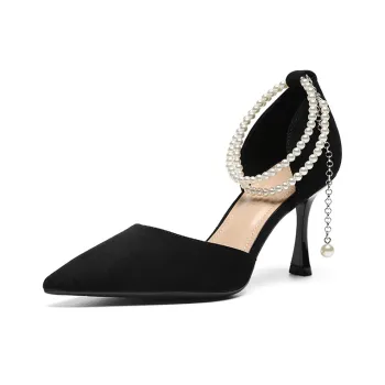 ZHR Slim Heel High Heels 8cm Women's Black
