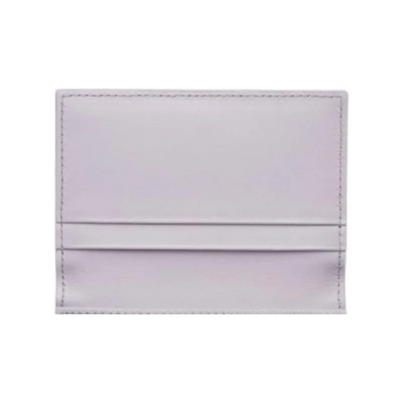 PRADA Saffiano Cow Leather Card Holder Women's Light Purple-3