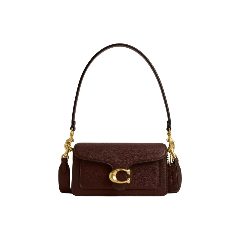 COACH Tabby Leather Shoulder Bag Trumpets Women's Maple-0