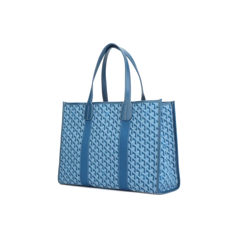 GOYARD Villette Calfskin Tote Bag, Shopping Bag, Shoulder Bag, Handbag Medium Size Unisex Ocean Blue-1
