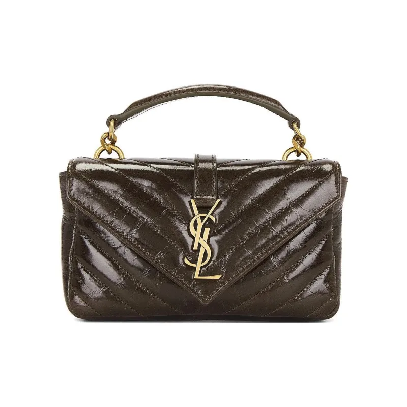 SAINT LAURENT Leather Shoulder Bag Mini Women's Light Musk-0