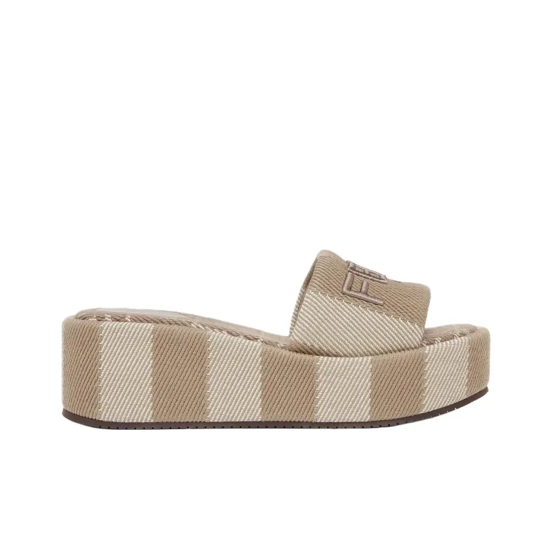 FENDI Sunshine Slide Slippers Women's Gray-1