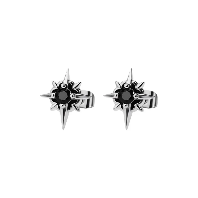 Danqin Plated Silver Stud Earrings Unisex-0