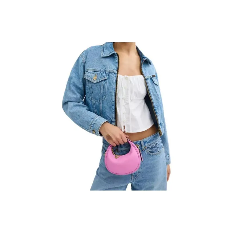COACH JONIE Glove Tanned Leather Crescent Bag Shoulder Bag Crossbody Bag Handbag Mini Women's Fuchsia-5