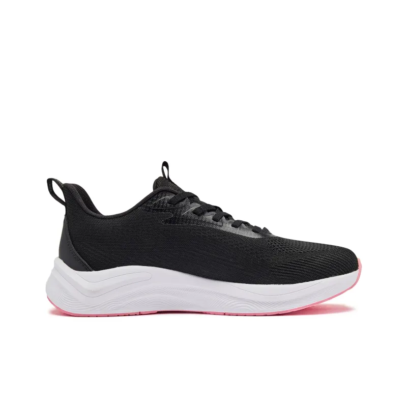 QIAODAN Speedwind 2.0 Cushioning, Slip Resistant, And Abrasion Resistant Low Top Casual Running Shoes Women's Black-1