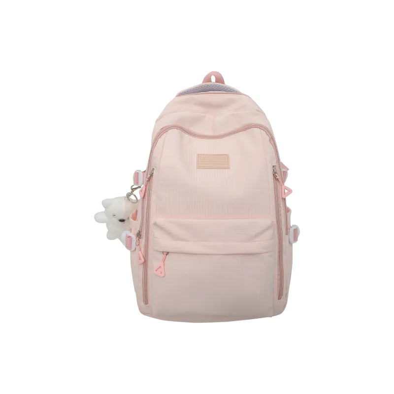 URBAN FOREST Nylon Backpack Unisex Ecru/Black/Pink/Light Purple/Yellow/Light Blue-10