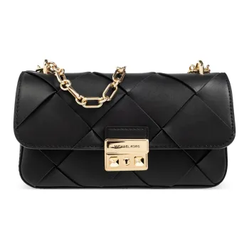 MICHAEL KORS Tribeca Leather Shoulder Bag Women's Black
