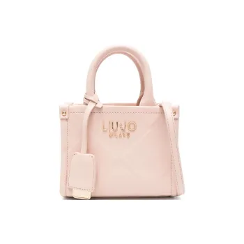LIU·JO Polyurethane Resin Tote Bag, Shopping Bag, Shoulder Bag, Crossbody Bag, Handbag Mini Women's Light Pink