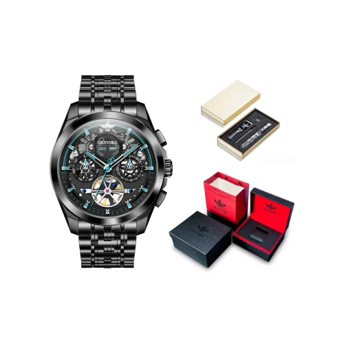 Oupinke Darth Vader Collection Mechanical Movement Stainless Steel Watchband Watch Men
s Watches Black Dial