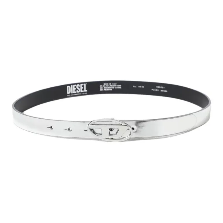 DIESEL Leather Belts Women's Silver 2CM-1