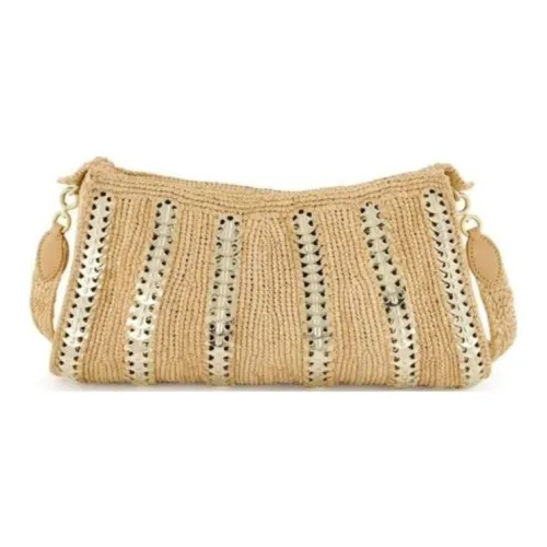 Paco Rabanne Raffia Handbag Women's Beige