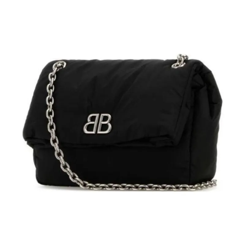 Balenciaga Nylon Shoulder Bag Women's Black-1