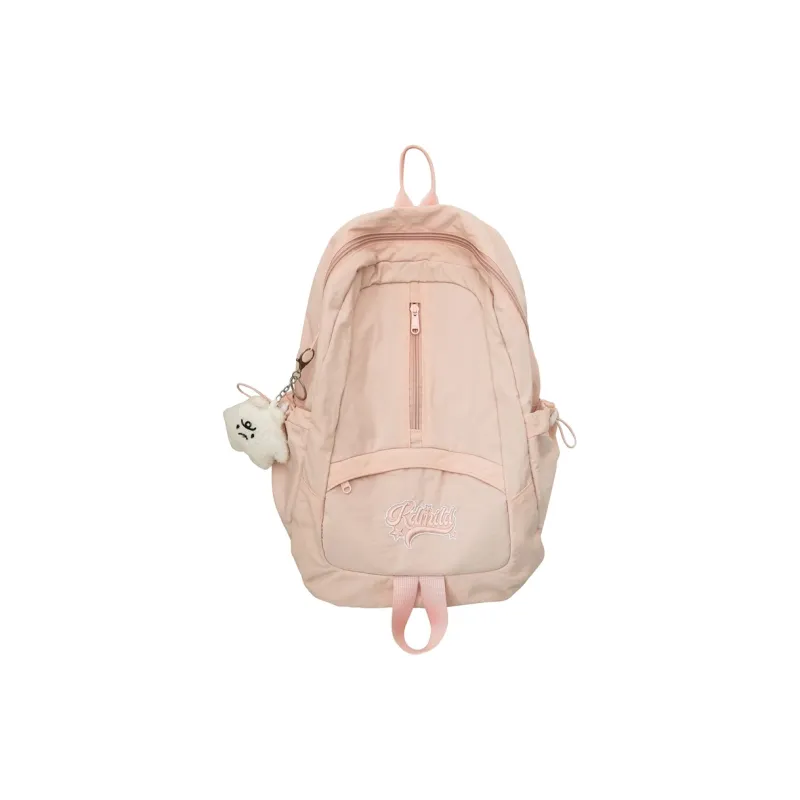 BRABOSTON Nylon Backpack Regular Unisex Black/Pink/Burgundy/Light Yellow/Light Blue-1
