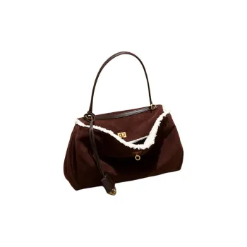 BEMIX PETS Cow Leather One Shoulder Handbag Women's Coffee