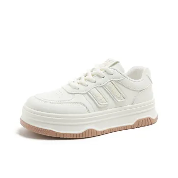 Lycakington Non slip Breathable And Wear resistant Low Top Skateboard Shoes Women's Beige
