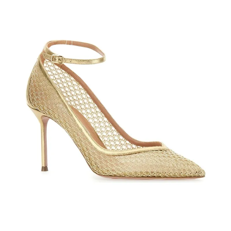 AQUAZZURA Asha Slim Heel High Heels 8.5cm Women's Gold-2