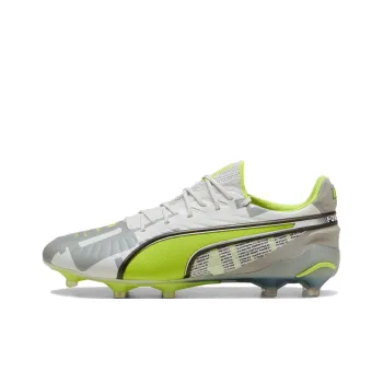 PUMA AG Short Rubber Studs FG Long Rubber Studs Anti Slip Wear Resistant Soccer Shoes Men's Gray Green