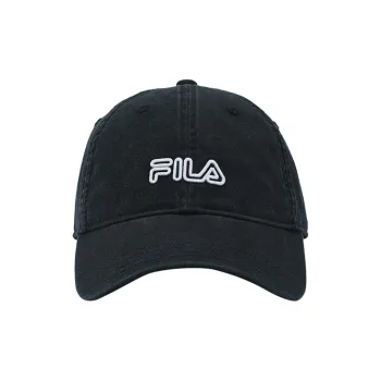 FILA Cotton Baseball Caps Unisex Jet Black