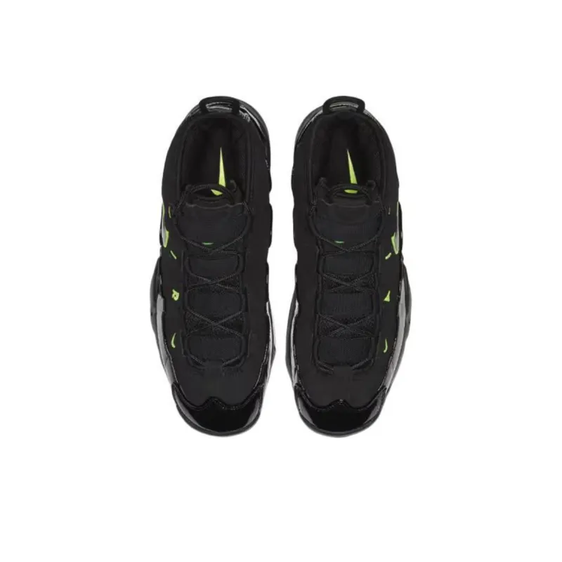 Nike Air Max Uptempo 95 Anti Slip Wear Resistant Mid Top Basketball Shoes Men's Black-3