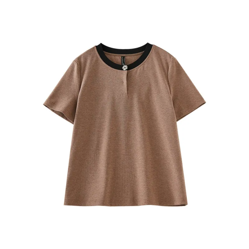 OUNIXUE T-Shirts Women's Terracotta-0